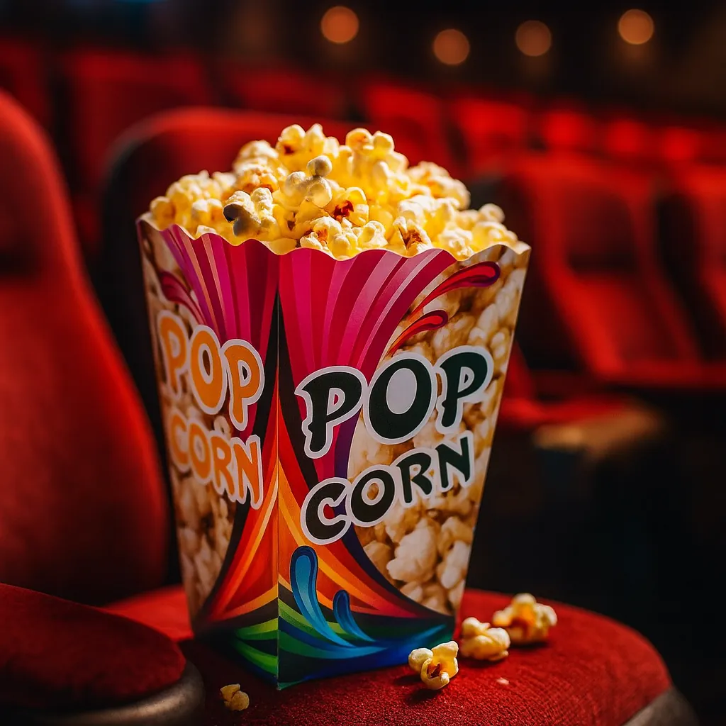 0019 Küçük Standart Popcorn Kutusu - 5.5x8x16 cm - 500 Adet - Görsel 1