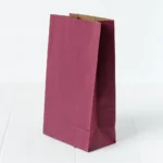 Mor Kare Dipli Kraft Kağıt Kese - 15x29x8 cm