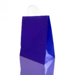 Lacivert Burgu Saplı Beyaz Kraft Çanta - 25x31x12 cm
