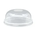 Bombeli X Delikli PET Plastik Bardak Kapağı - 95mm Çap - 100 Adet