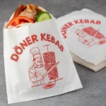 Beyaz Sülfit Baskılı Hamburger Kesesi - 14x15 cm - Görsel 3