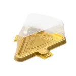 Gold Üçgen Pasta Kutusu - 15.1x11.5x5.3 cm