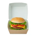 Orta Boy Kraft Hamburger Kutusu - 12x12x7 cm - 100 Adet