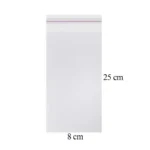 Bantlı Şeffaf Poşet - 8x25 cm (1000 Adet)