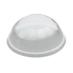 Bombeli Deliksiz PET Plastik Bardak Kapağı - 95mm Çap - 100 Adet