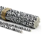 Zebra Desenli Pipet Kağıt - 19.5 cm Çap - 6 Adet