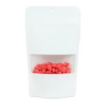 Pencereli Beyaz Kraft Kilitli Doypack - 20x30x5 cm