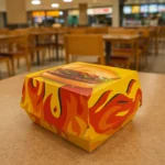 Standart Baskılı Orta Boy Hamburger Kutusu 12x12x7 Cm 125 Adetli