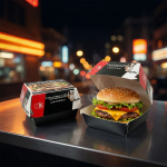 Baskılı Hamburger Kutusu - Görsel 4