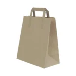 25x28x14 cm Düz Saplı Kraft Kağıt Çanta - Poşet